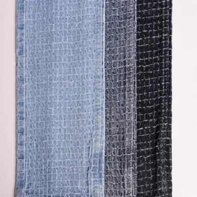 China INDIGO Fancy and Fashion Breathable Hot Selling Resistant Denims 100% Cotton Stripped Denim Fabric for sale