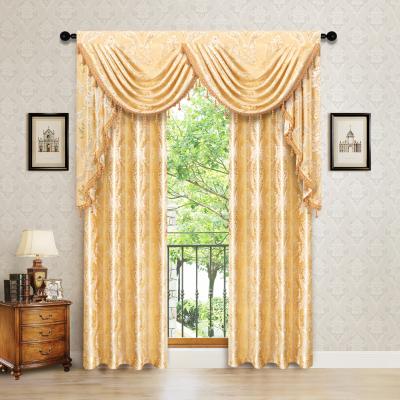 China Luxury blackout jacquard curtain for curtain upholstery and curtain fabric decoration ready curtain wholesale for sale