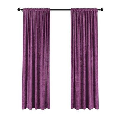 China Blackout Luxurious Purple Ethiopian Living Room Blinds Doors Windows And Curtain Designs Chenille Fabric for sale