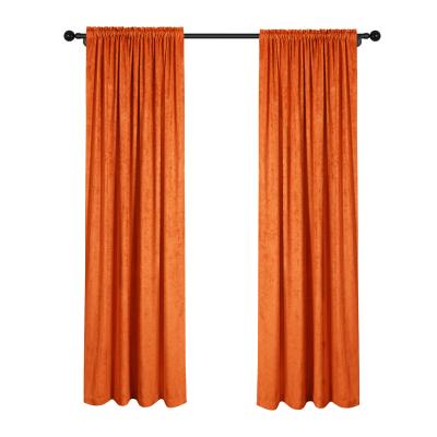 China Orange Blackout ELKCA Brand Chenille Kids Sound Proof Curtain Material For Bed Room Window Covers for sale