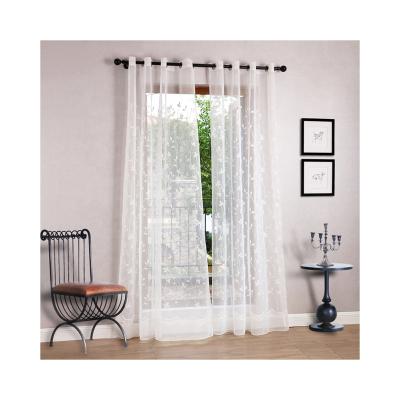 China Home Decor Fancy Textile Sheer Polyester Fabric For Curtains And Tulle Fabric White For Room Cafe for sale