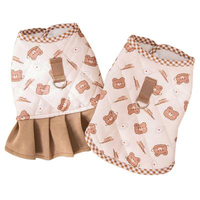 China Lovely Viable Small Couple Bear Printing Cat Towable Small and Medium Dog Pet Vest for sale