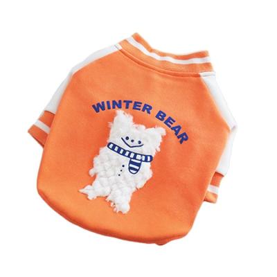 China New Autumn Viable Winter Dog Baseball Costume Little French Bulldog Teddy Cardigan Coat for sale