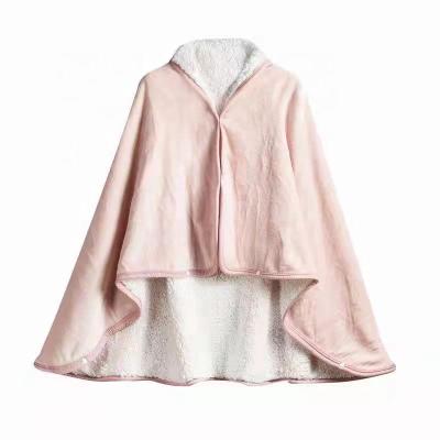 China PORTABLE Cheap Fleece Sherpa Flannel Hoodie Coat Fashion Wrap Shawl Towel Comfortable Factory Sale Long Robes for sale