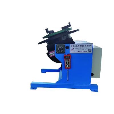 China Garment Shops Set Up Kp-500 Chuck Welding Positioner Turntable 0-90 Rotary Welder Positioner Chuck Foot Switch for sale