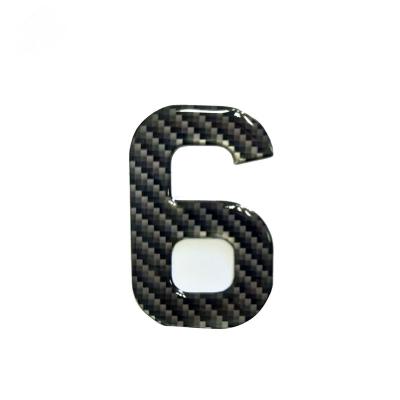 China Customized Adhesive Letter Number Sticker Black Gel Letter Sticker Printing For Acrylic Letter for sale