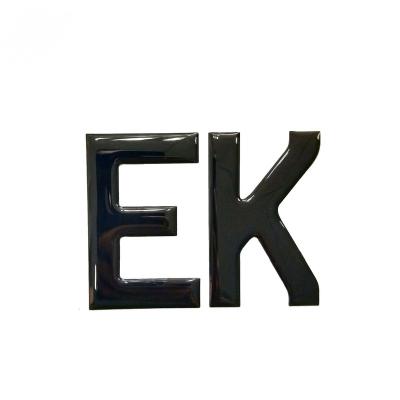 China Strong 3M glue Charles Wright uk number plate font epoxy carbon fiber sticker dome letter sticker wholesale Te koop