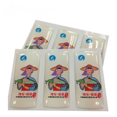 China Custom Eco-Friendly Epoxy Resin Stickers Soft Clear Resin Epoxy Sticker With Strong Good Adhesive for sale