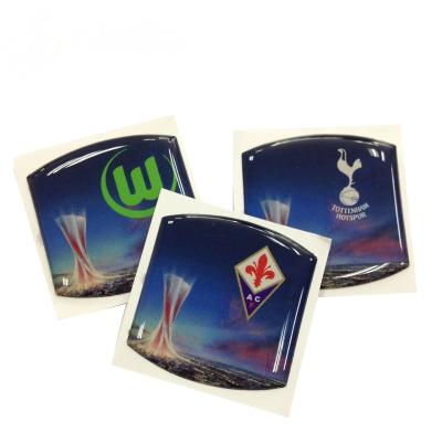 China Custom Print Logo Epoxy Resin Stickers Doming Epoxy Resin Label Flexible After Cure for sale