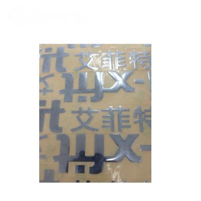 China Custom Metal Label Stickers Name Plate Coffice Desk Handbag Name  Offset Printing for sale