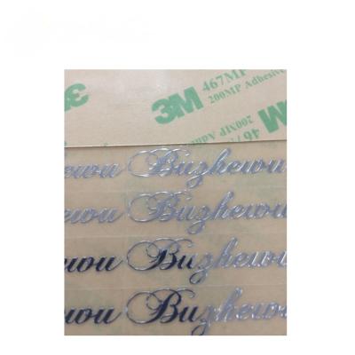 China Multicolor Metal Label Stickers Company Logo Metal  Shiny Metallic Sticker for sale