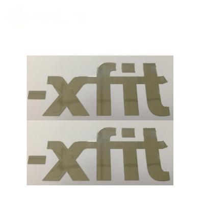 China Ultra Thin Metal Label Stickers Adhesive Transfer Tape Thin Film Nickel Label for sale