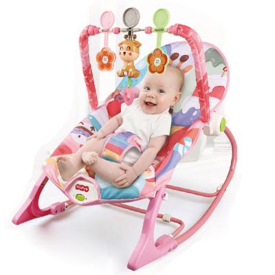 China Contemporary Wholesale Infant Multifunctional Electric Swing Baby Bouncer Musical Vibration Rocking Chair Swing Baby Bouncer Toy for sale