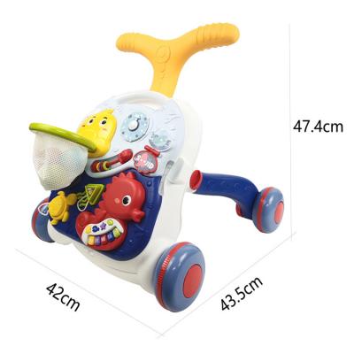 China Baby Walker Music Walker Toy 2 in 1 Multifunctional Baby Musical Cheap Walker Study for sale