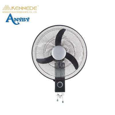 China 18 Inch Plastic Kennede Baleds 3 in Black Color Stylish Design Wall Fan for sale