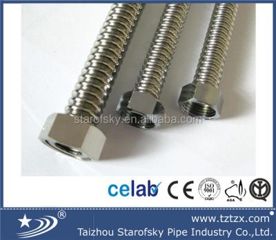 China Flexible Metal Water / Hot Water Heater 304 Stainless Steel Corrugated Hose / Pipeline / Tube Made In China for sale