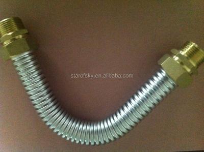 China Stainless Steel Flexible Air Condition SS Hose +brass Fitting for sale