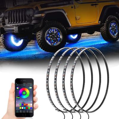 China OVOVS IP68 Universal Car Aluminum Wheels Light Up Kits 4pcs Car 15.5