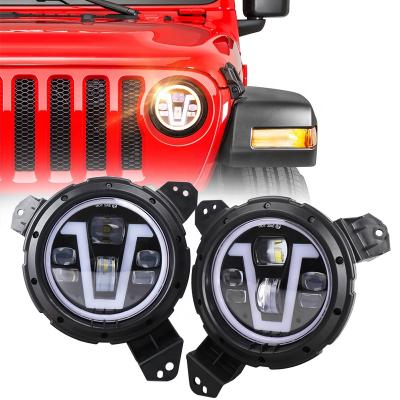 China For jeep wrangler jl 2018+ OVOVS new upgrade design 9 inch led headlight with 