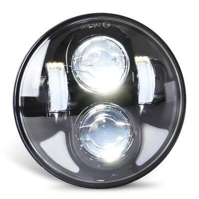 China New DOT Approved 5.75 LED Brightest Projection Die-cast Aluminum Headlight Housing OVOVS For Harley Sportster Dyna Motorcycle for sale