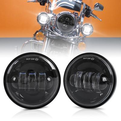 China OVOVS Diecast Aluminum Housing Wholesale 12V IP67 30W Led Round 4.5inch Auxiliary Light Motorcycle Fog Light For Harley Davidson for sale