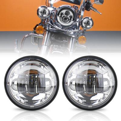 China 4.5 Inch Housing OVOVS 12V 30W Motorbike Drive 4.5 Inch Motorcycle Fog Light Chrome Die-cast Aluminum Fog Lights For Har-grazing Davidson for sale