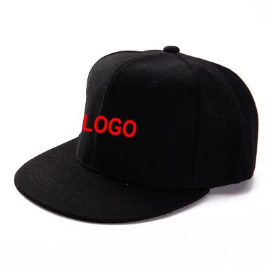 China Custom Black Logo Hat Men Snapback Hat High Quality COMMON Snapback Hat Sports Hip Hop Hat for sale