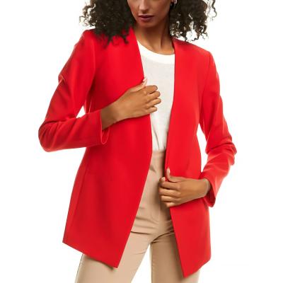 China Professional Anti-wrinkle Women's Cardigan Suit Temperament Solid Color Jacket Suit for sale