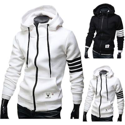 China Black and white fashion men's viable hot sale classic cardigan jacket hooded cardigan for sale