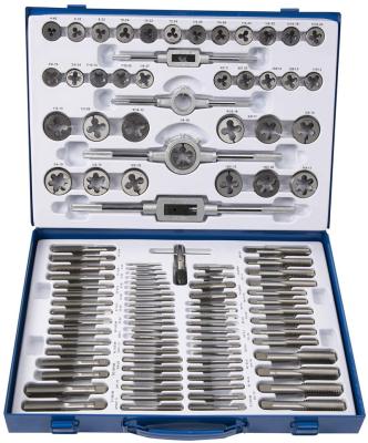 China GCR15 Alloy Steel 110PCS Standard SAE and Metric Alloy Steel Tap and Die Sets in Metal Case for sale