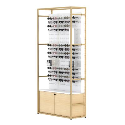 China Multi styles of sunglass show mounting styles gold frame floor stand 288 pcs new Korean retail sunglass showcase for sunglasses for sale