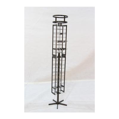 China Hot Metal Clothes Clothing Stores Paint Steel Metal Shop Scarf Handbag Display Rack For Retail Store for sale