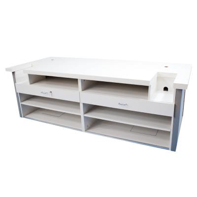 China High Quality Metal Custom Design Wooden Supermarket Store Checkout Counter MDF Store Cashier For Sale for sale