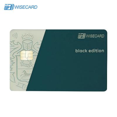 China Glossy Metal CR80 Contactless Card with Chip Magstripe Fingerprint for sale