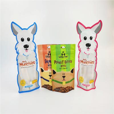 China Recyclable Stand Up Bag Zip Lock Plastic Pet Food Bags Ziplock Laminated Dog Treat Food Package Bag for sale