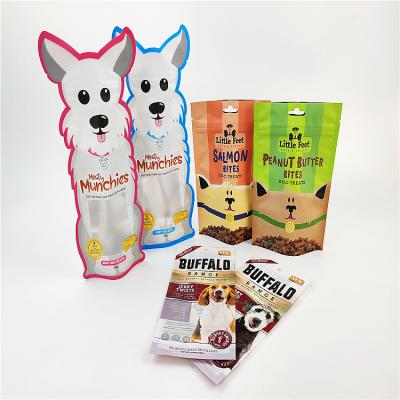 China Free Sample Recyclable Custom Resealable Mylar Zip Lock Dog Cat Treats Package Pet Food Packaging Pet Snacks Bag for sale