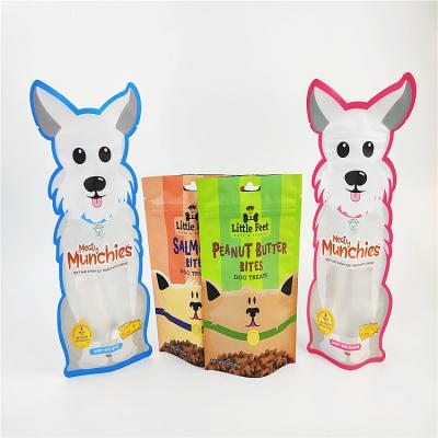 China Large Recyclable Aluminum Bag Zip Lock Dog Treats Snack Pack Pet Food Packaging Bag for sale