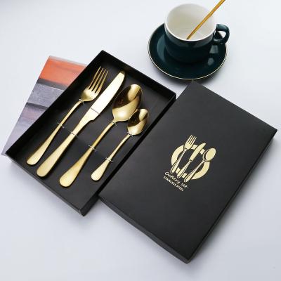 China Sustainable Fashionable Stainless Steel Flatware 4pc Sets PVD Coating for sale