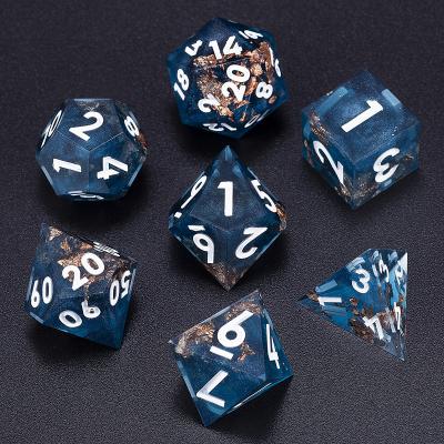 China DND Game TTRPG MTG Math Teaching Explore D&D Dungeons TRPG MTG Mini Planet Kickstarter Dice Breaker Polyhedron Resin Die Set Earth and Dragons Die Cut Custom Board Games for sale