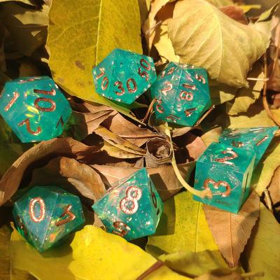 China Dnd Dungeons And Dragons Die Cuts With Cutting Edges RPG Games Polyhedral Resin Die Sets D&D Custom MINI PLANET Unique Design Dies for sale