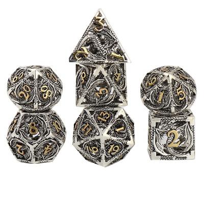 China Dnd Flying Dragon Hollow Dies, Metal Dies, DND Die Set, Dungeons and Dragons Game Dice, Polyhedral D4-D20 RPG Game Custom Dice for sale