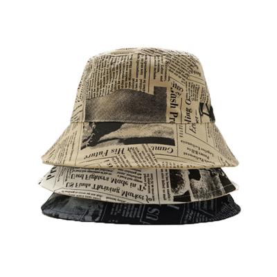 China Custom printed custom printed bucket hat wind and sun protection logo sun protection cotton bucket hat wholesale light and thin bucket hat for sale