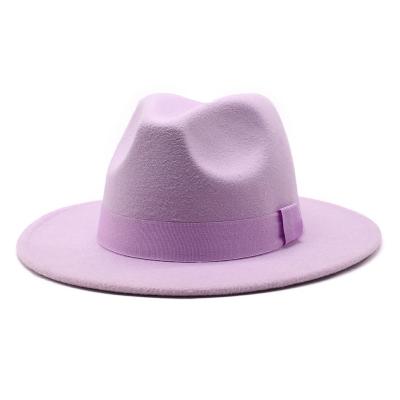 China Fashion \Wholesale Color Brim Felt Hat Custom Wide Brim Hats Comfortable \Durable Man Hats for sale