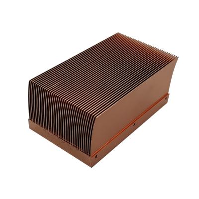 China Radiator Factory Outlet High Density Anticorrosive Pure Copper Industrial CPU Heatsink Dumped Fin Heatsink for sale