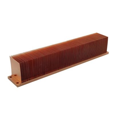 China Heatsink China Manufacture Industrial Equipment Rectangle High Precision Copper Fin Radiator for sale