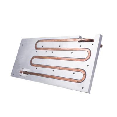 China Aluminum Radiator High Power Water Cooling Radiator Liquid Cold Plate With Copper Tube Customized for sale