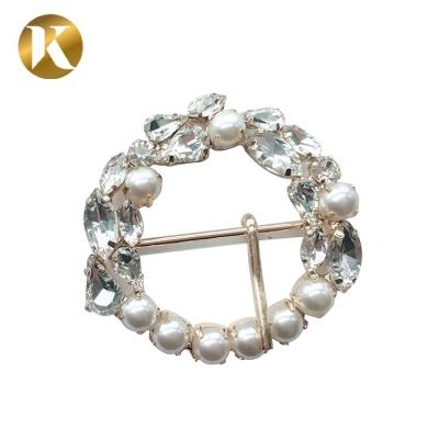 China Retro Style Popular Crystal Shoe Buckles Inner Diameter 3.3cm Outer 5.8cm for sale