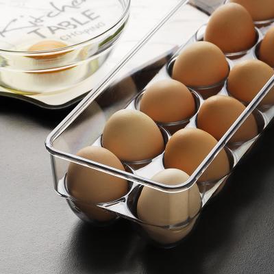 China Modern Type Egg Storage Box Fridge Tray Container Box Egg Freshness Preservation PET pp Slide Organizer for sale