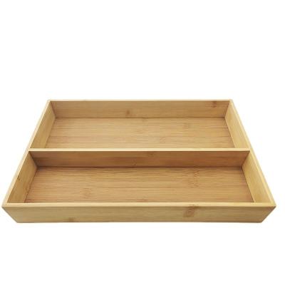 China Sustainable Kitchen Drawer Organizer Bathroom Organizer Good Quality Bamboo for sale