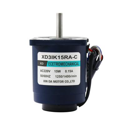 China 220V 15W AC Motor Speed ​​Regulating Small Motor 1400 RPM 2800 RPM Single Phase Motor Forward And Reverse High-speed Micro XD-3IK15RA-D for sale